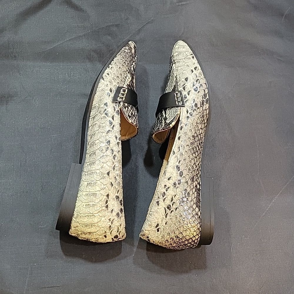 Justfab Snake Print Slip-On Pointed Toe Women's L… - image 6